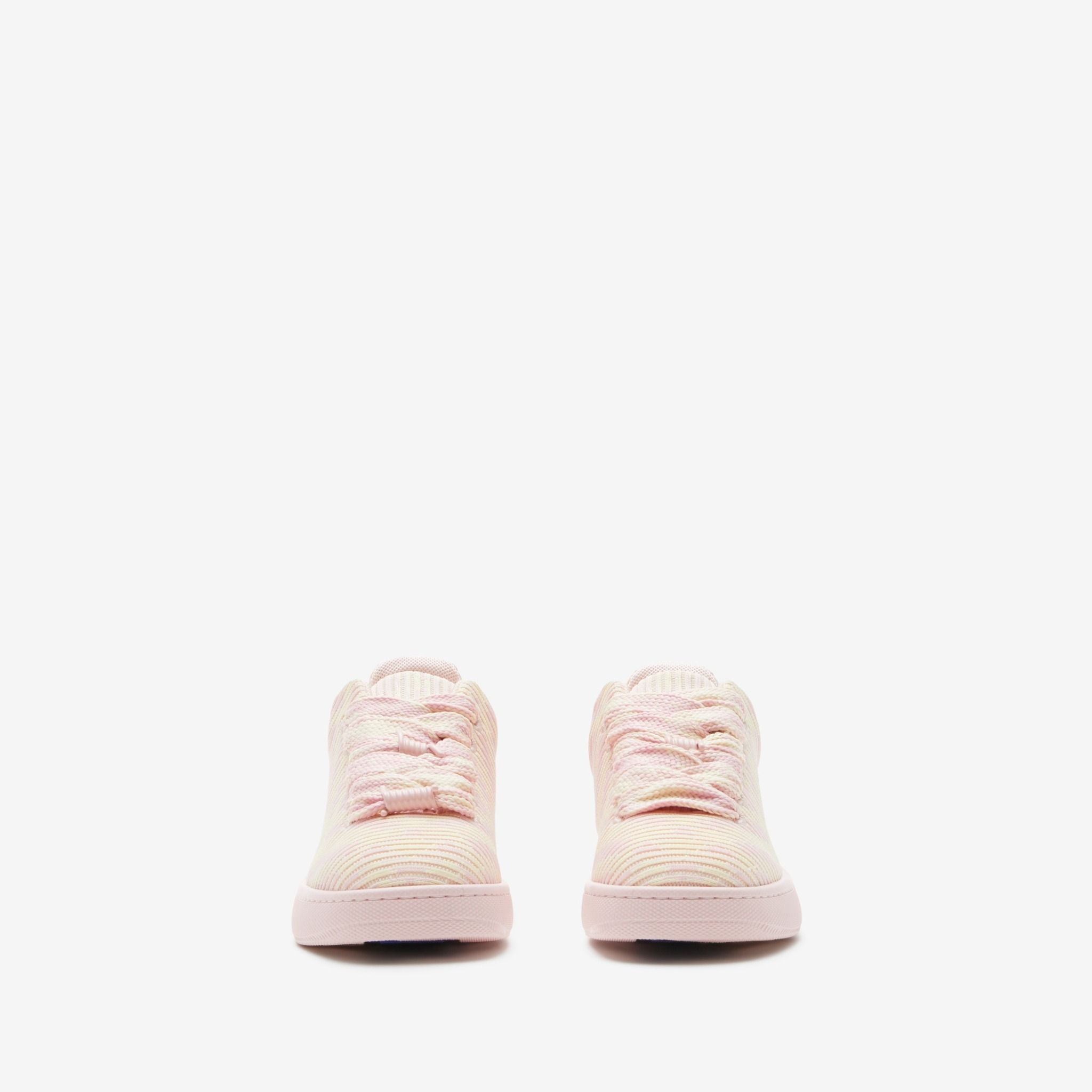  Giày Nữ Burberry Check Knit Box Sneakers 'Cameo' 