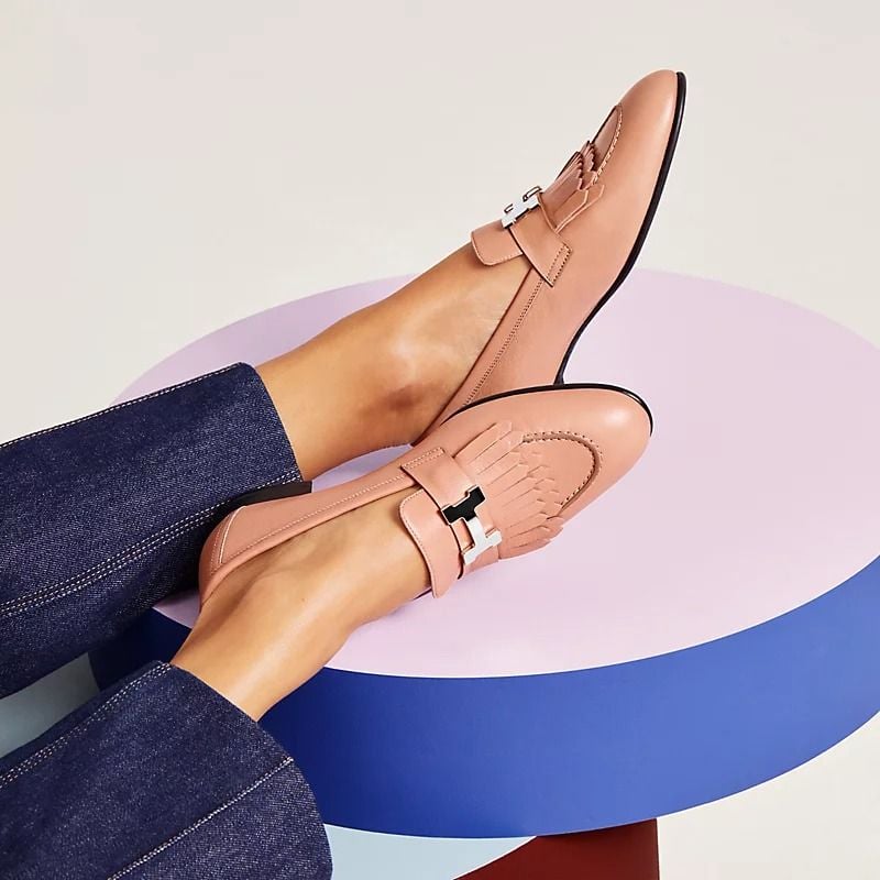  Giày Nữ Hermes Royal Loafer 'Beige Argile' 