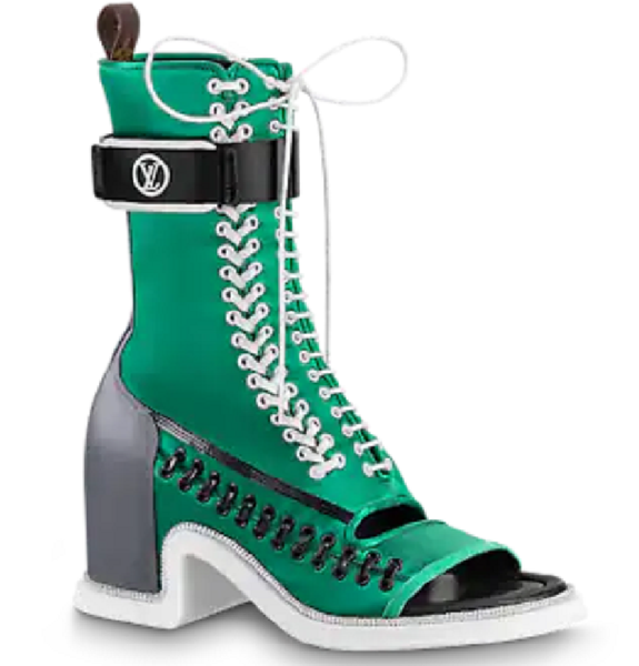  Giày Nữ Louis Vuitton Moonlight Half Boots 'Green' 