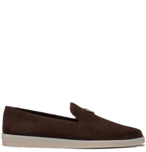  Giày Nam Prada Suede Slippers 'Dark Brown' 