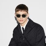  Kính Gucci Oval Frame Sunglasses 'Grey' 
