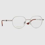  Kính Gucci Round Optical Frame 'Silver' 
