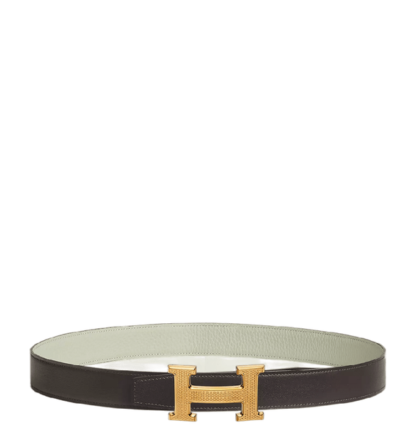  Mặt Thắt Lưng Nam Hermes H Guillochee 'Gold' 