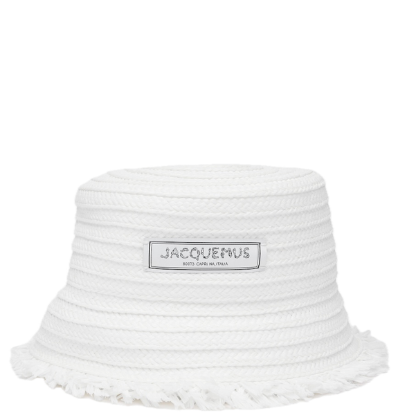  Mũ Nữ Jacquemus Bacino Bucket Hat 'White' 