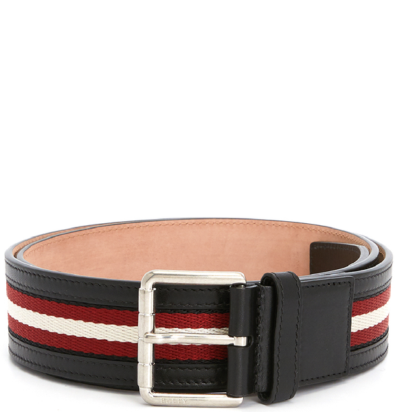  Thắt Lưng Nam Bally Casual Belt 'Black Red' 