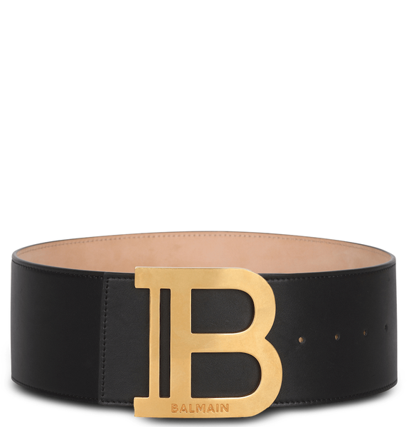  Thắt Lưng Nữ Balmain B-Belt In Leather 'Black' 