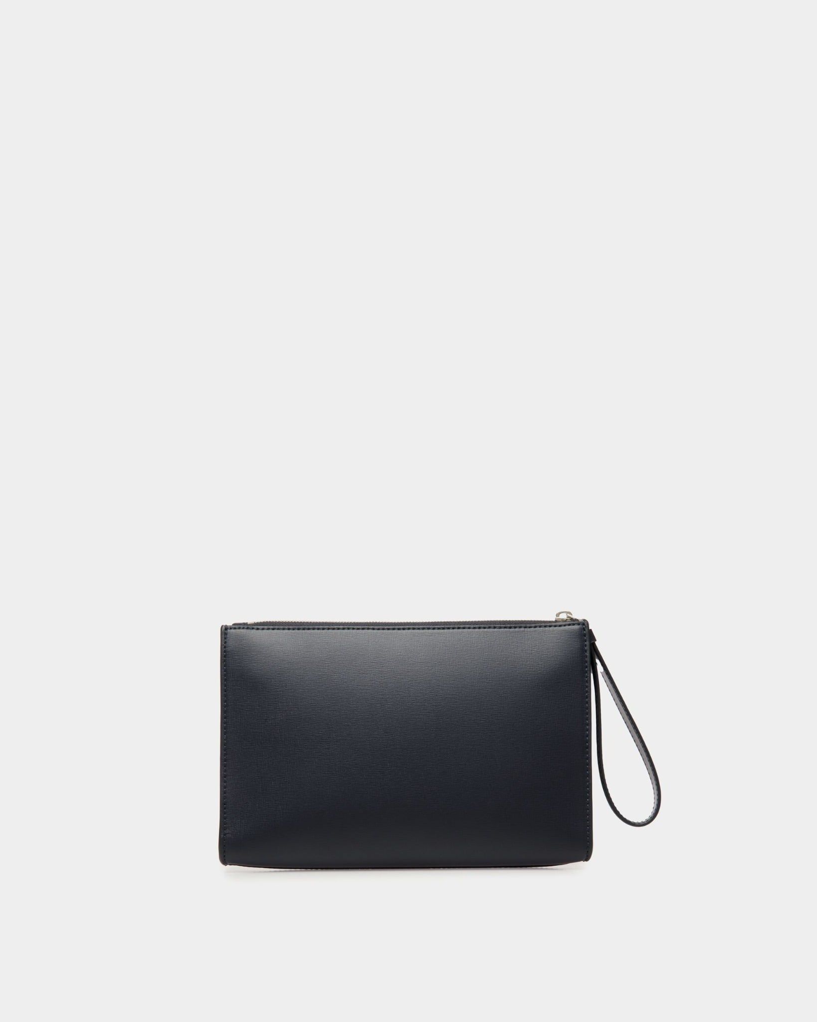 Túi Bally Mythos Pouch In Recycled Leather 'Navy' 