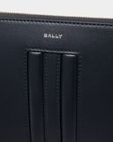  Túi Bally Mythos Pouch In Recycled Leather 'Navy' 