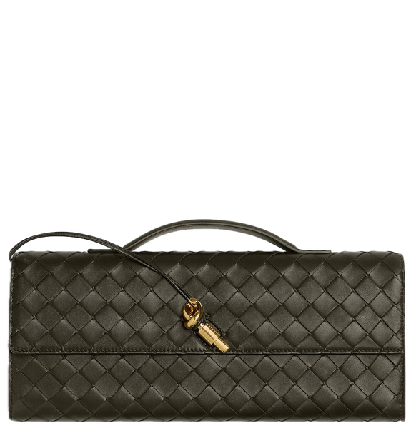 Túi Nữ Bottega Veneta Andiamo Clutch 'Kaki' 