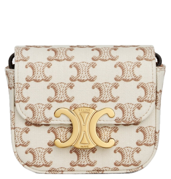  Túi Nữ Celine Mini Claude In Textile 'White' 
