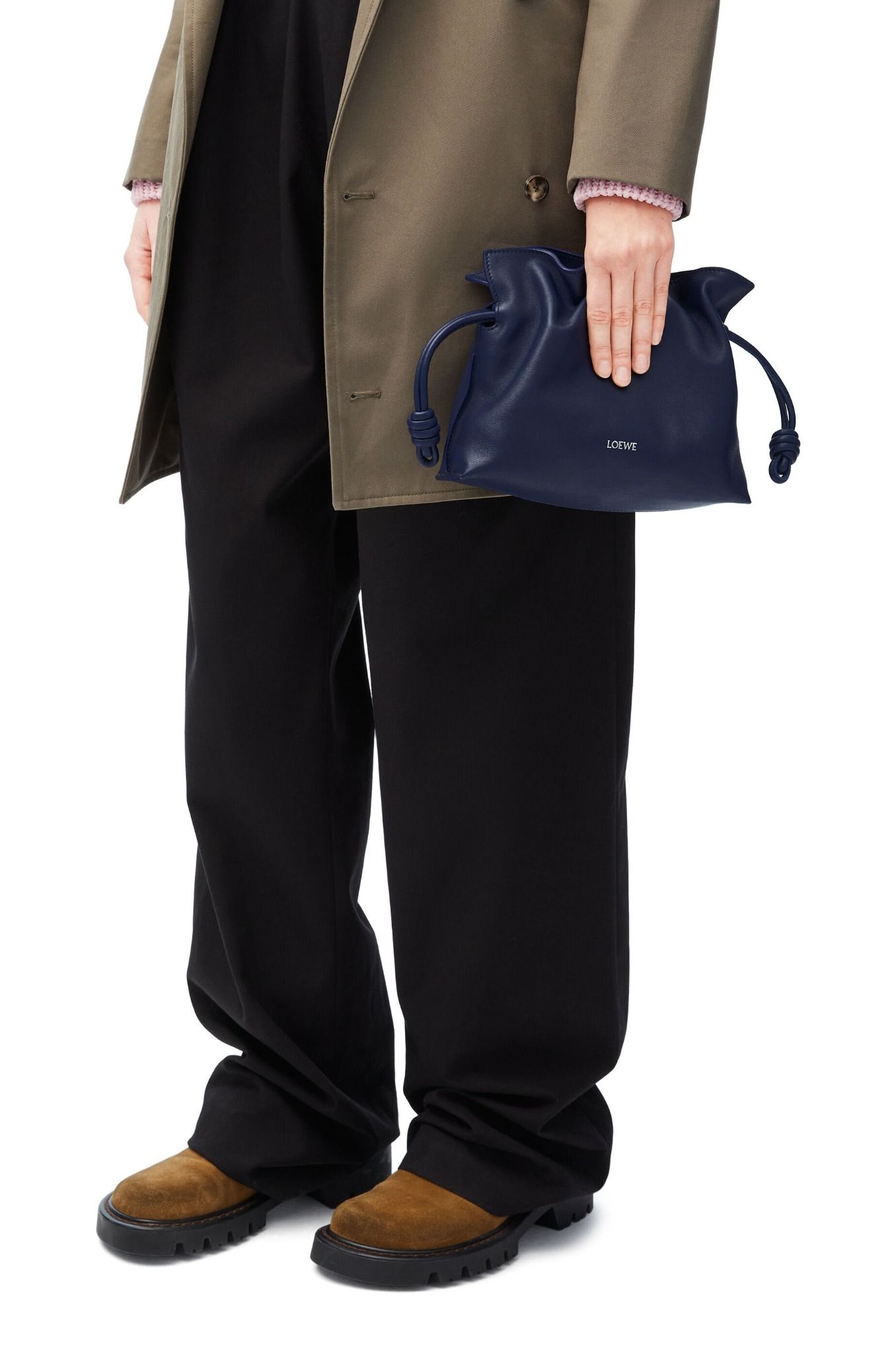  Túi Nữ Loewe Mini Flamenco Clutch 'Abyss Blue' 
