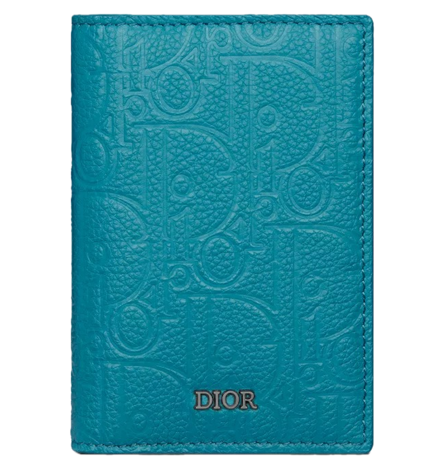  Ví Dior Vertical Bifold Card Holder 'Blue' 