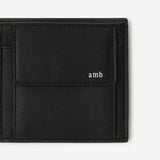  Ví Nam Burberry B Cut Bifold Coin Wallet 'Black' 