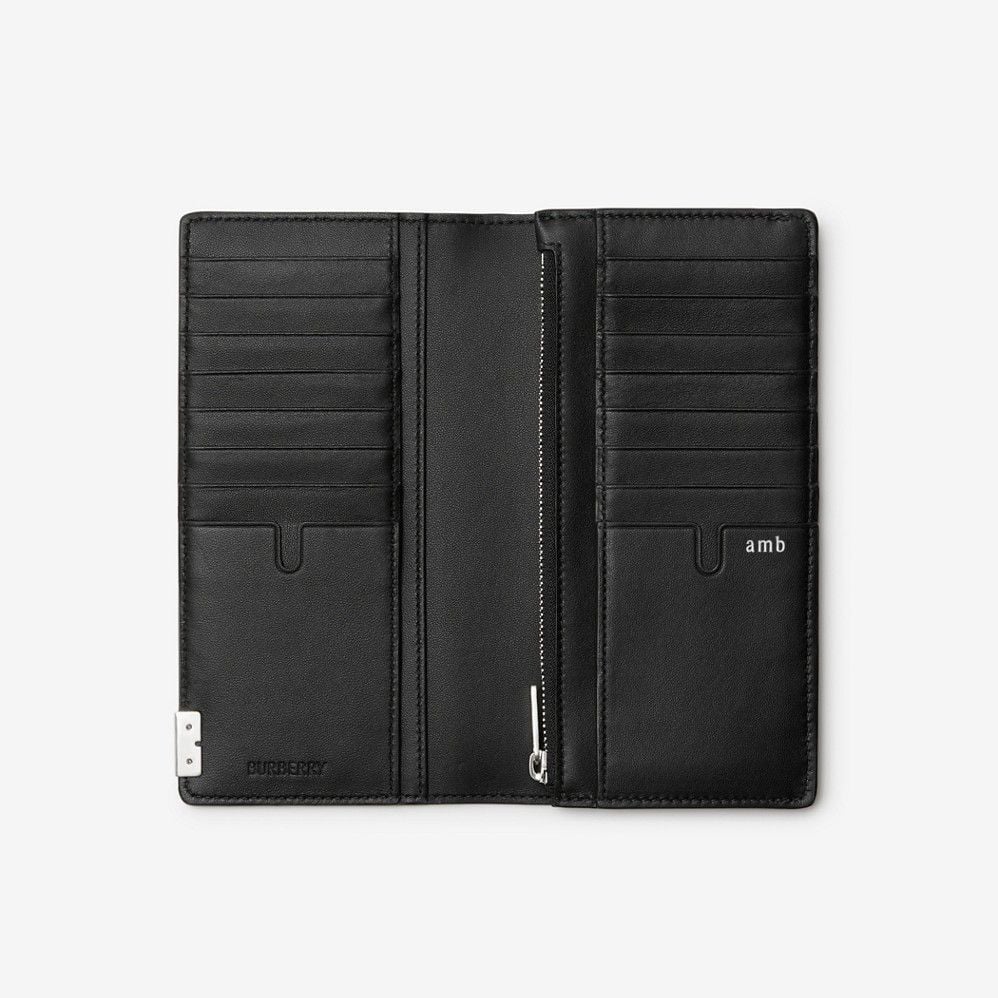  Ví Nam Burberry B Cut Continental Wallet 'Black' 