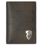  Ví Nam Burberry B Shield Folding Card Case​ 'Slate' 