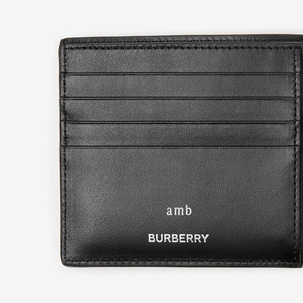  Ví Nam Burberry Check Bifold Coin Wallet 'Beige' 