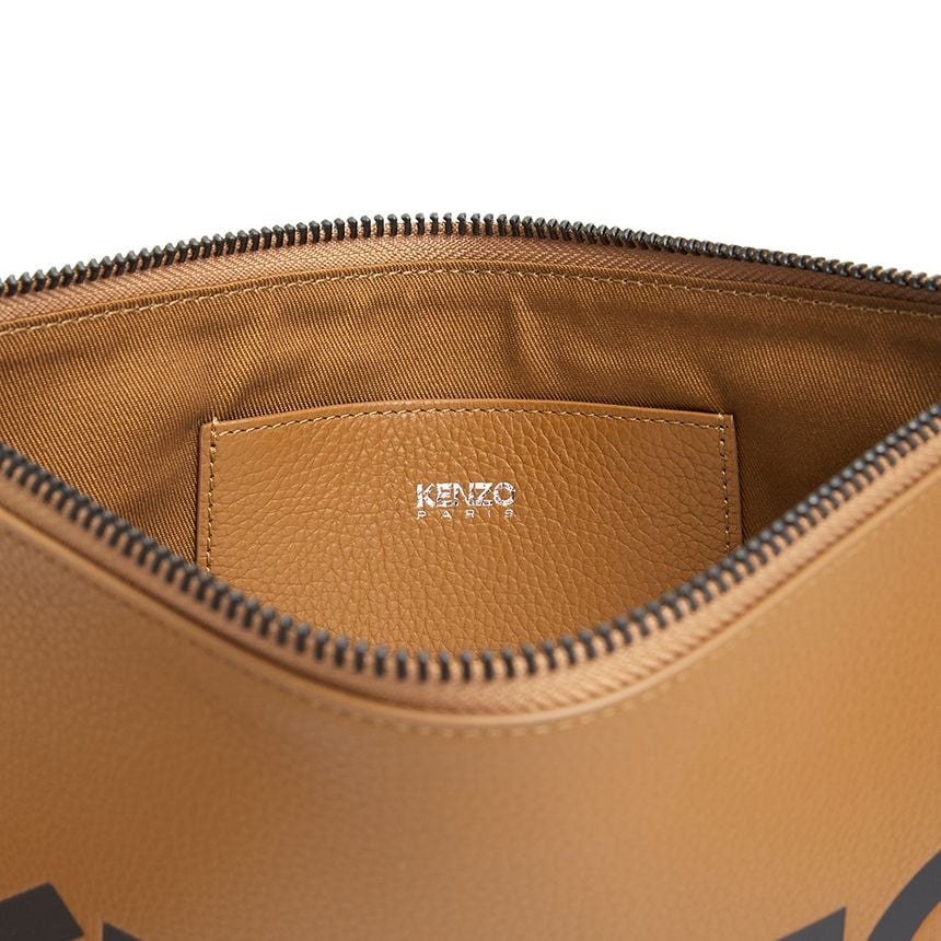  Ví Nam Kenzo Logo Shared Clutch 'Brown' 