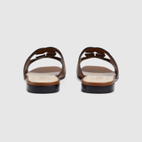  Dép Nữ Gucci Interlocking G Cut-Out Slide Sandal 'Cuir Leather' 