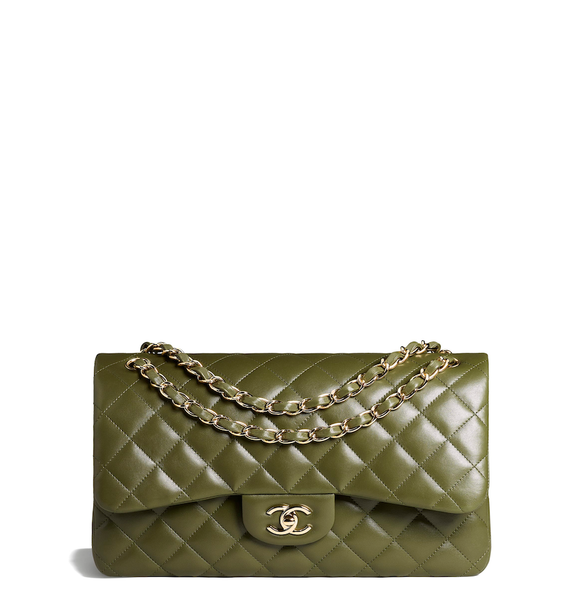  Túi Nữ Chanel Large Classic Handbag 'Khaki' 