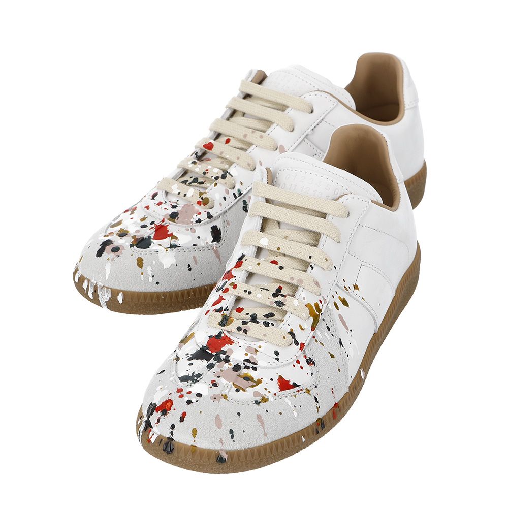 Giày Nữ Maison Margiela Replica Paint Drop Sneakers 'White' S58WS0101P