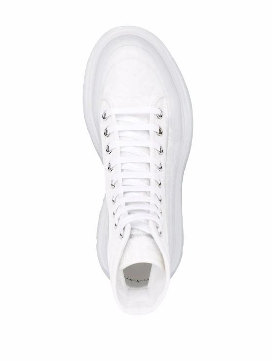  Giày Nữ Alexander McQueen Tread Slick Transparent Lace-Up Boots 'White' 