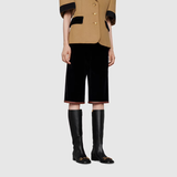  Giày Nữ Gucci Knee High Boot With Horsebit Leather 'Black' 