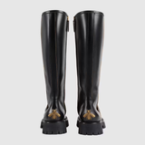  Giày Nữ Gucci Knee High Boot With Horsebit Leather 'Black' 