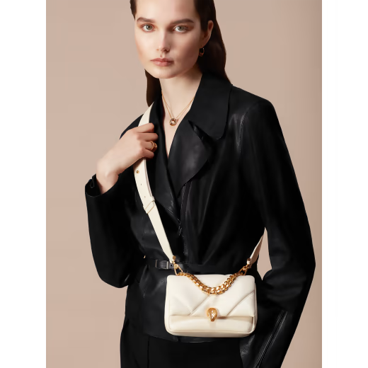  Túi Nữ Bvlgari Serpenti Maxi Cabochon 'White' 