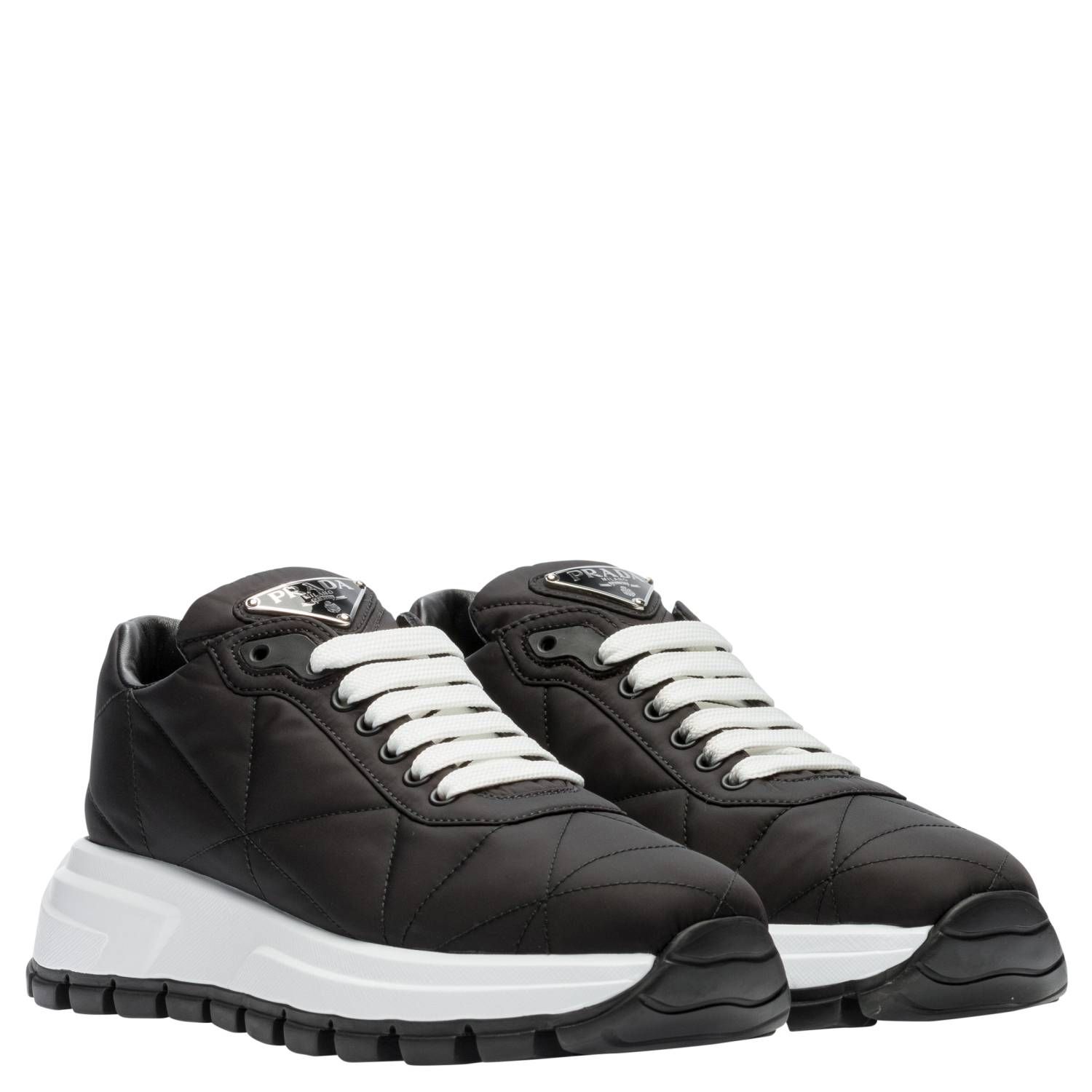  Giày Nữ Prada Logo Nylon Von 'Black' 