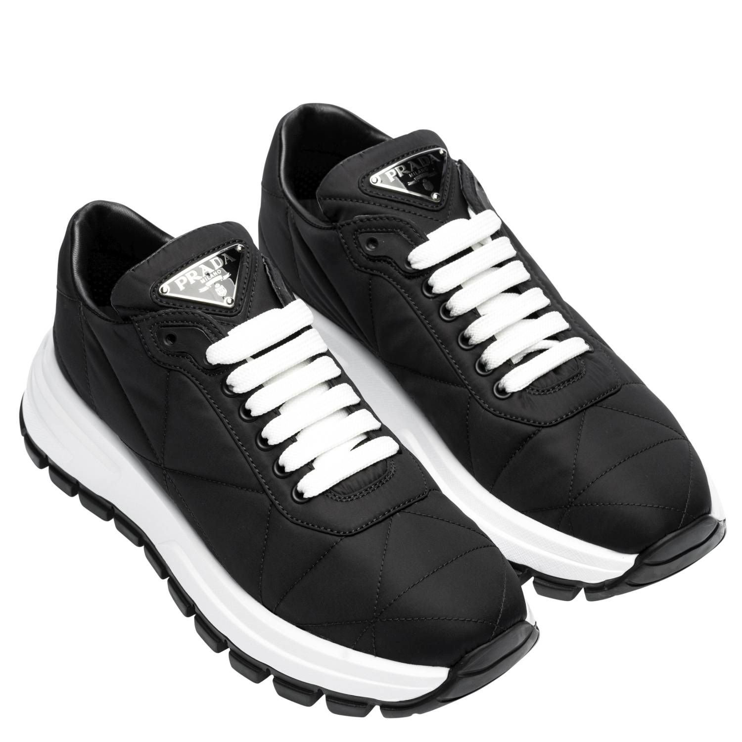  Giày Nữ Prada Logo Nylon Von 'Black' 