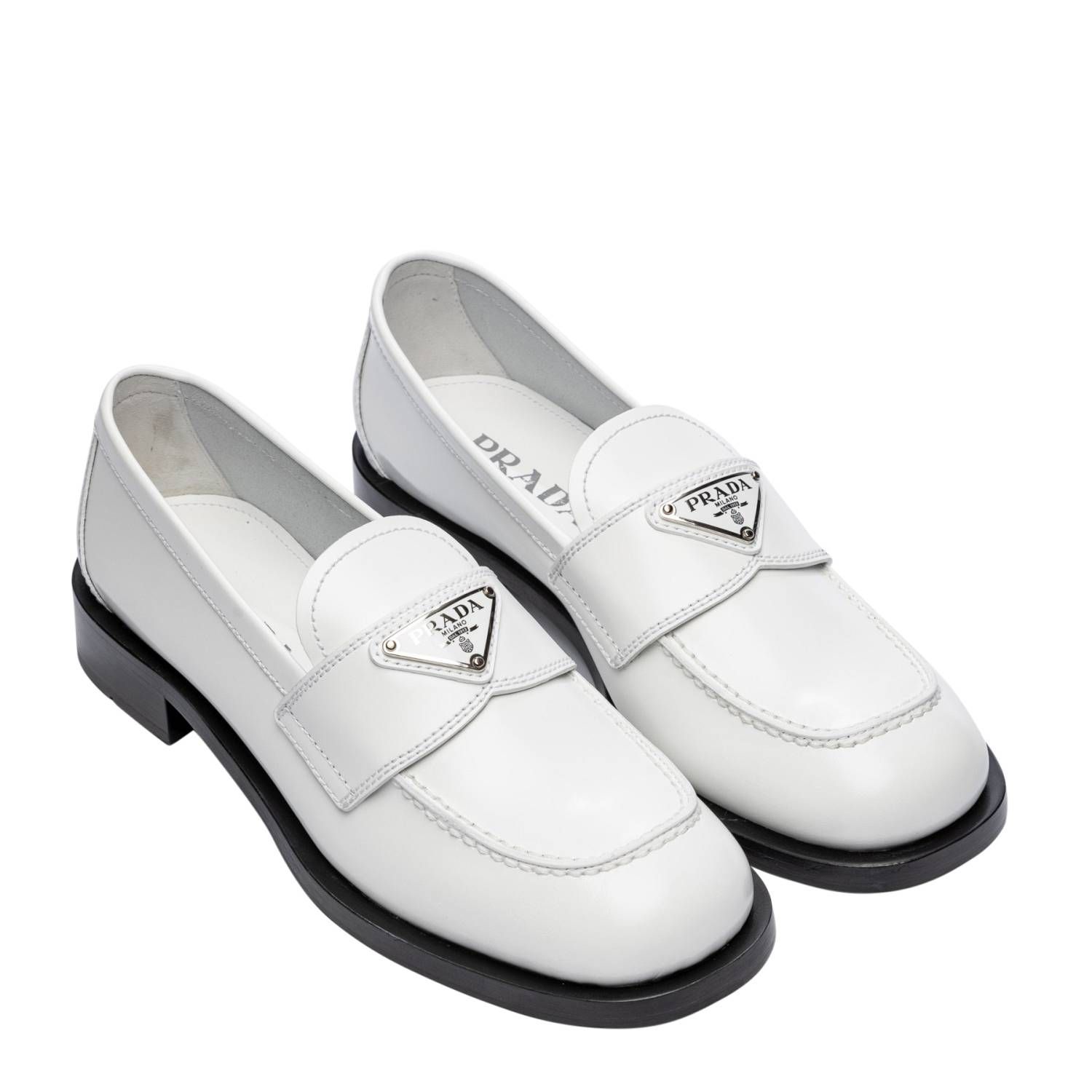  Giày Nữ Prada Logo Brushed 'White' 