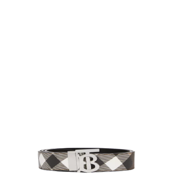  Thắt Lưng Nam Burberry Reversible Monogram Motif Check Belt 'Dark Birch Brown' 