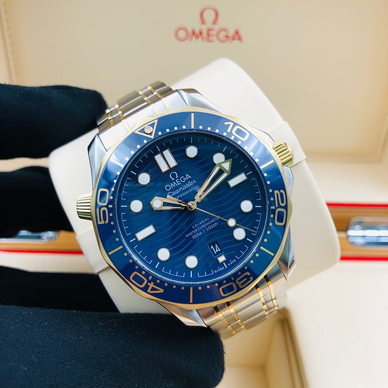  Đồng Hồ Omega Seamaster Sedna Blue Dial Steel and 18kt Yellow Gold 