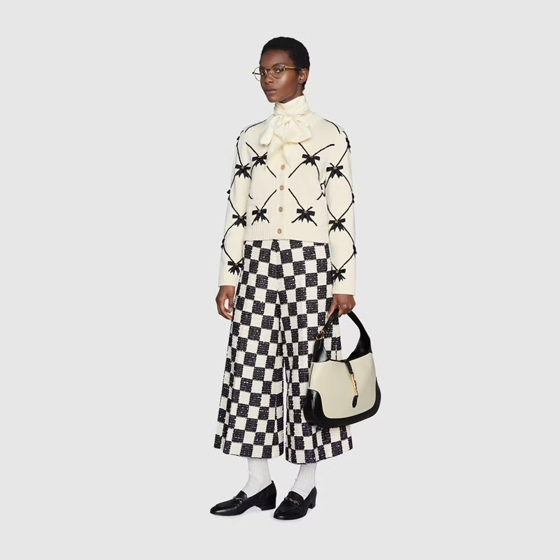  Túi Nữ Gucci Jackie 1961 With 'Black Leather' Trim 