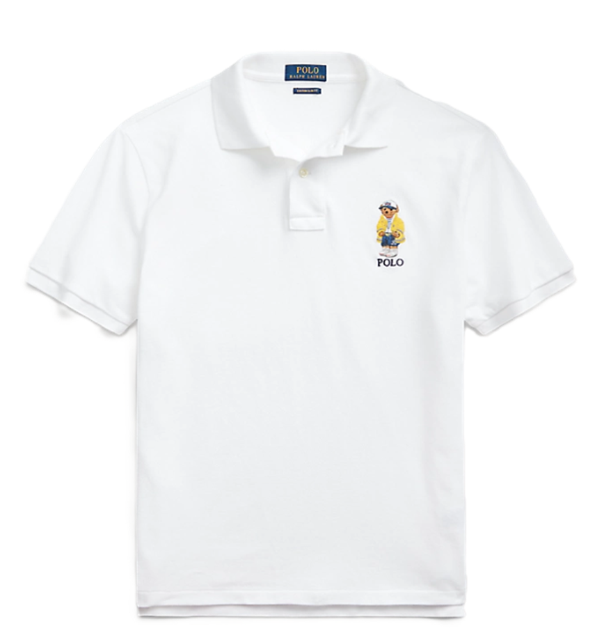  Áo Nam Polo Ralph Lauren Custom Slim Bear 'White' 
