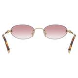  Kính Nữ Miu Miu Pale Gold Oval Sunglasses 'Pink Gold' 