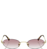  Kính Nữ Miu Miu Pale Gold Oval Sunglasses 'Pink Gold' 