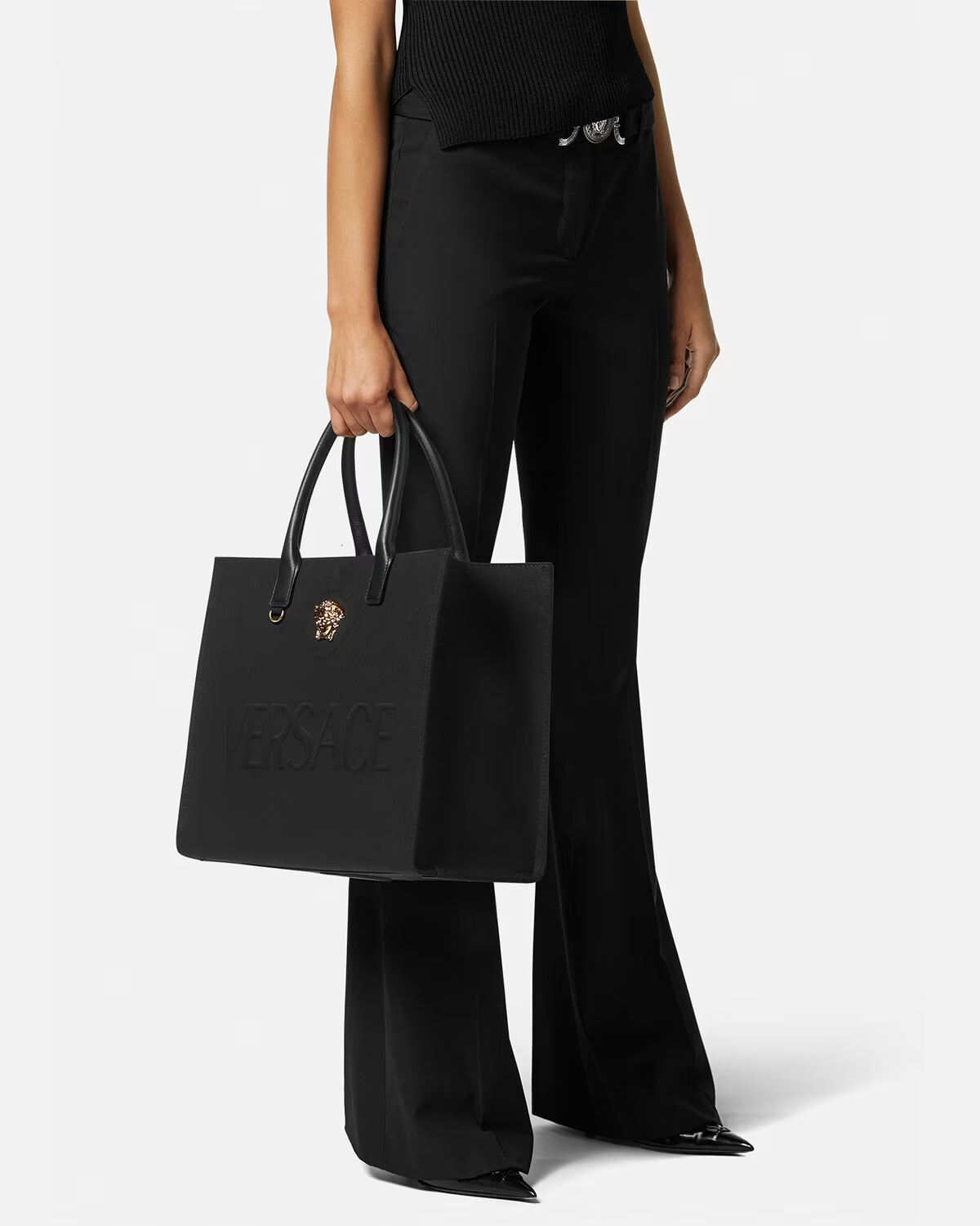  Túi Nữ Versace La Medusa Large 'Black' 