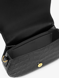  Túi Nữ Versace Greca Goddess Croc-Embossed Leather 'Black' 