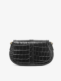  Túi Nữ Versace Greca Goddess Croc-Embossed Leather 'Black' 