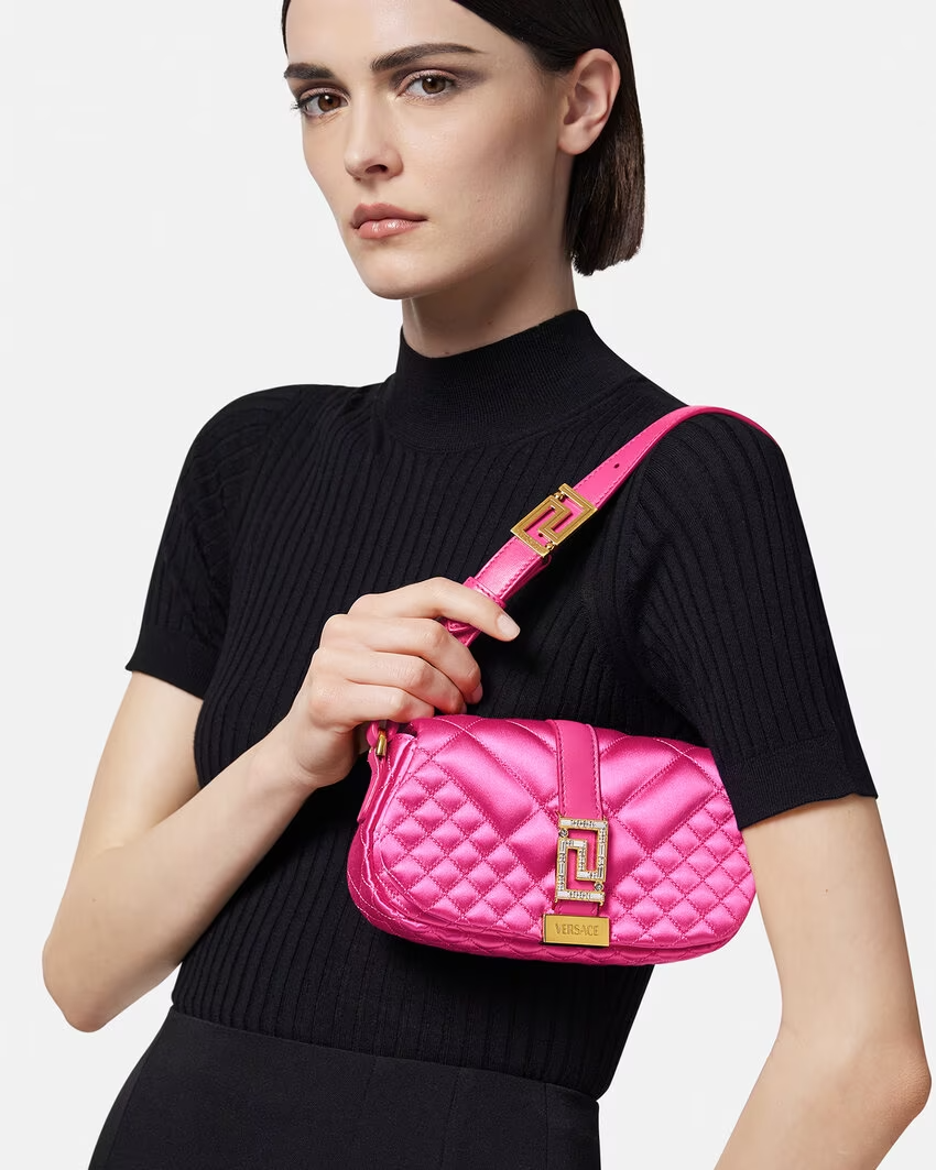  Túi Nữ Versace Greca Goddess Satin Mini 'Pink' 