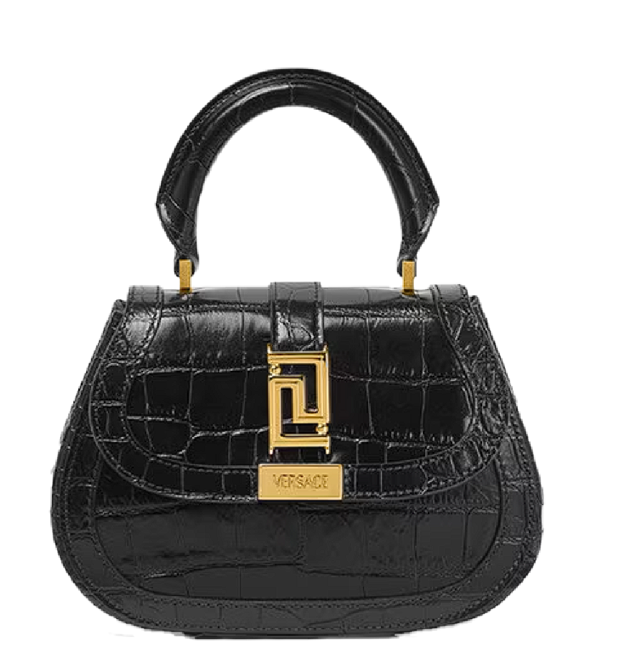  Túi Nữ Versace Greca Goddess Top-Handle Bag 'Black' 