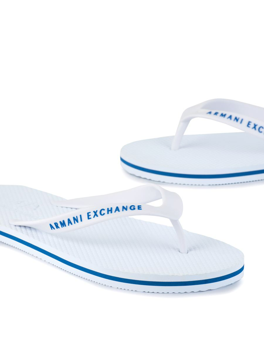  Dép Armani Exchange Flip Flops White 