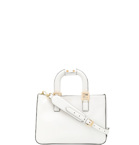  Túi Nữ Fendi Small Ff Tote Shoulder Bag 'White' 
