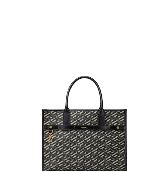  Túi Nữ Versace La Greca Signature Tote 'Black Khaki' 
