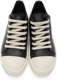  Giày Rick Owens Leather Low Sneakers In 'Black' 