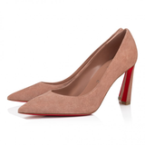  Giày Nữ Christian Louboutin Condora 85 Suede Courts 'Pink' 