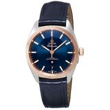  Đồng Hồ OMEGA Constellation Automatic Blue Dial Blue Leather 