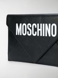  Túi Nữ Moschino Leather Envelope Clutch 'Black' 