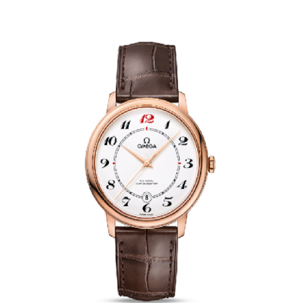  Đồng Hồ Nam Omega De Ville Prestige Automatic Chronometer White Dial 'Brown' 